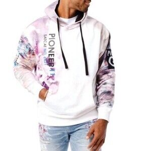 JORDAN CRAIG men's pioneer pullover hoodie in White Cotton Sz Xl